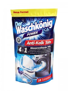 Tabs zur Reinigung und Entkalkung der Waschmaschine Der Waschkönig18 Stück