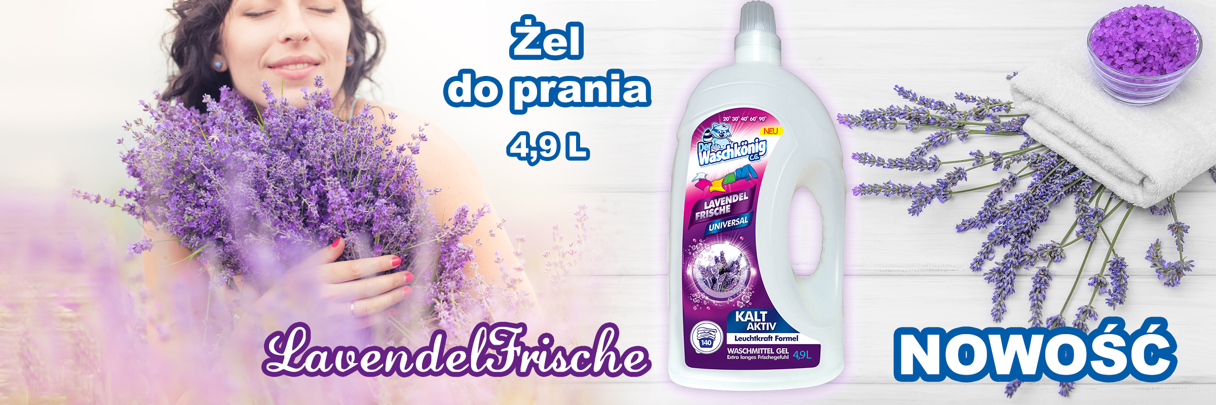 Nowość w ofercie - niemiecki żel do prania Der Waschkönig Lavendel Frische